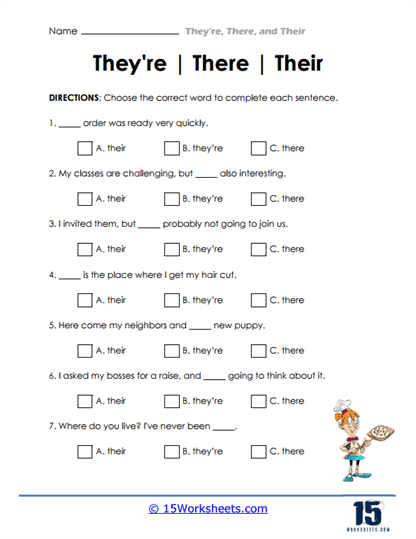 Theyre There And Their Worksheets 15 Worksheets Worksheets 