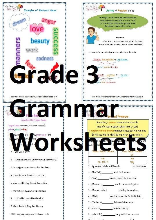 Third Grade Grammar Worksheets Grade 3 English Grammar Worksheets Lets 