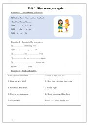 Unit 1 Grade 4 ESL Worksheet By Thu Haa
