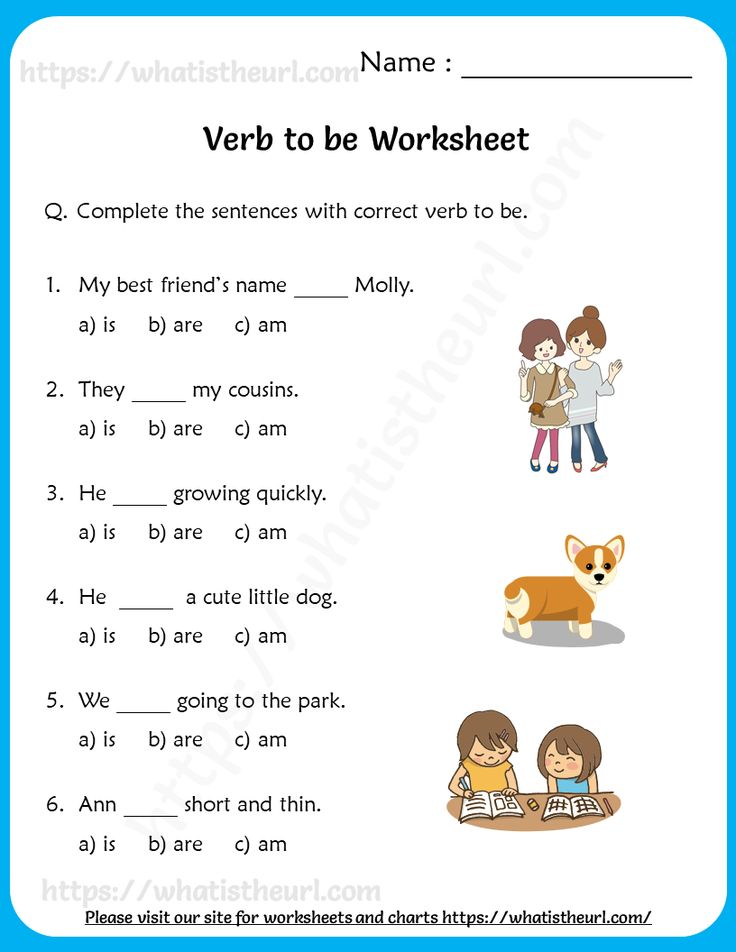 Verb To Be Worksheets For Grade 3 English Lessons For Kids 