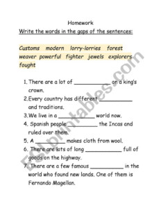 Vocabulary Unit 7 English World 4 ESL Worksheet By Emakakova