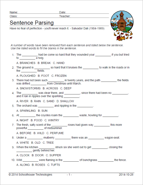 Vocabulary Worksheet Factory Schoolhouse Tech