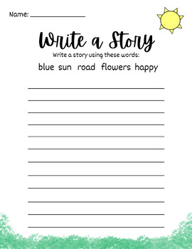 Write A Story Worksheet Activity Grade 2 Writing Activity By The Joyful 