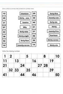 Writing Numbers 1 To 50 In Words A Worksheets Library