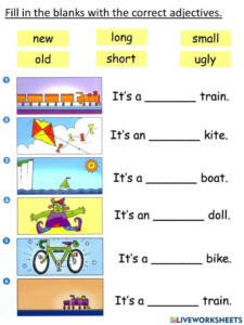 Year 1 English Unit 2 Let 39 s Play Adjectives Worksheet English