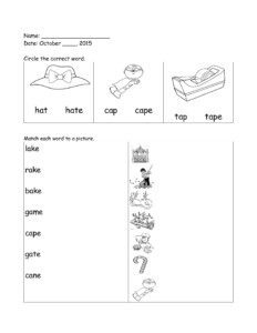 Year 1 English Worksheet