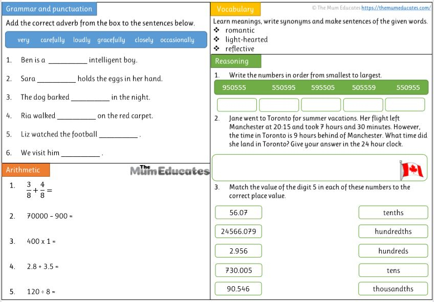 Year 5 English Worksheets Malaysia MosOp