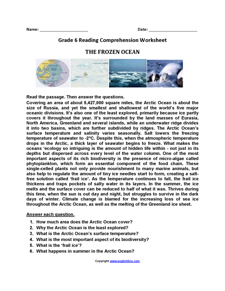 Year 6 Reading Comprehension Worksheets Pdf Thekidsworksheet Reading 