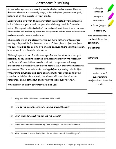 Year 6 Reading Comprehension Worksheets Printable Worksheet