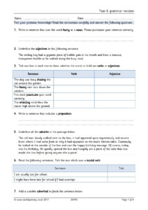 Year 6 SPaG Revision Grammar Practice Worksheet KS2 SATs Prep